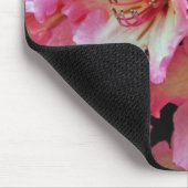 Rosa und weiße Rhododendron-Blume Mousepad (Ecke)