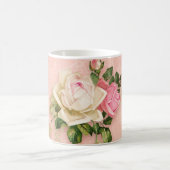 Rosa und Weiße Rose Bouquet Kaffeetasse (Mittel)