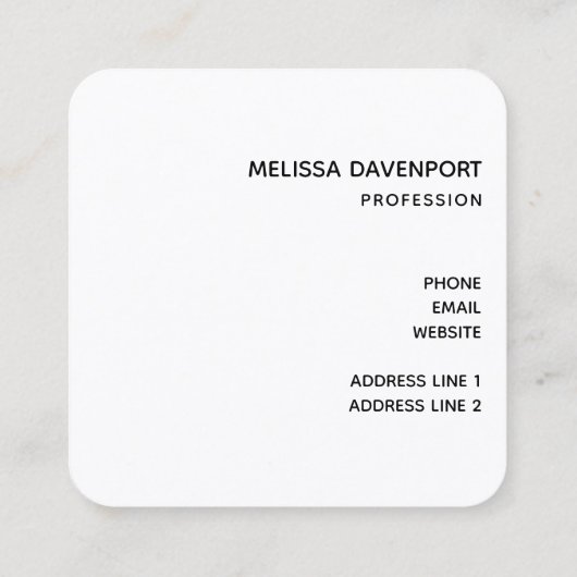 Rosa und Weiße Rose Bouquet Quadratische Visitenkarte (Rückseite)