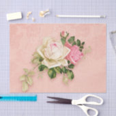Rosa und Weiße Rose Bouquet Seidenpapier (Handwerk)