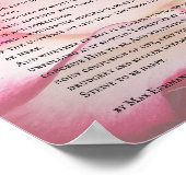 Rosa und Weiße Rose und Desiderata Gedicht Poster (Ecke)