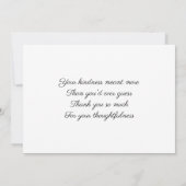 Rosa und weiße Rosen Flat Danke Karte (Rückseite)