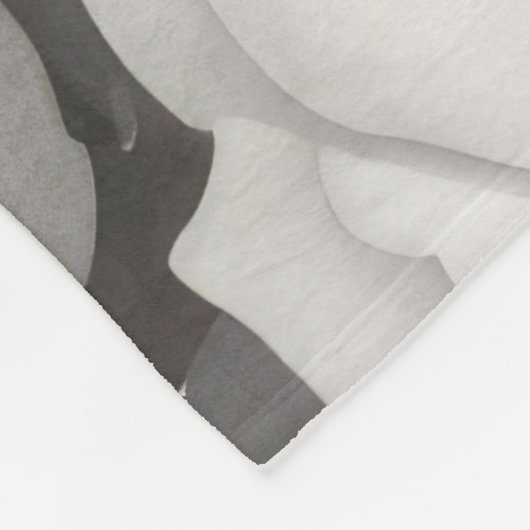 Rosa und Weiße Rosen Fleecedecke (Ecke)