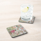 Rosa und Weiße Rosen Getränkeuntersetzer (Rechte Seite)