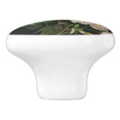 Rosa und weiße Rosen im schwarzen Hintergrund Keramikknauf (Seitenansicht)