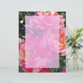 Rosa und Weiße Rosen - Kunstpapier (Stehend Vorderseite)