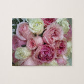 Rosa und Weiße Rosen Puzzle (Horizontal)