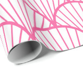 Rosa und weiße Scallop-Muster Geschenkpapier (Rolleneckpunkt)