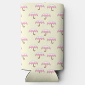 Rosa und weiße Schirmstruktur gelb Selters Dosenkühler (Rückseite)