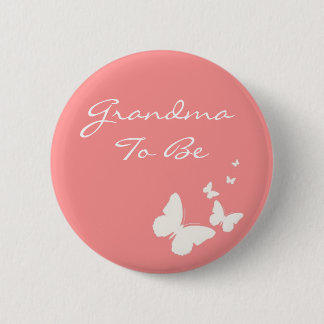 Rosa und weiße Schmetterlings-Großmutter, zum Button