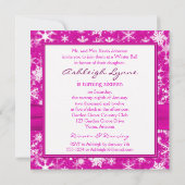 Rosa und weiße Schneeflocke-16. Einladung (Rückseite)
