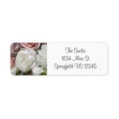 Rosa und weiße Schrift-Rücksendeadresse (Vorne)