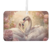 Rosa und weiße Schwäne Autolufterfrischer (Rückseite)