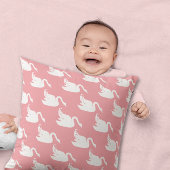 Rosa und weiße Schwänze Kissen