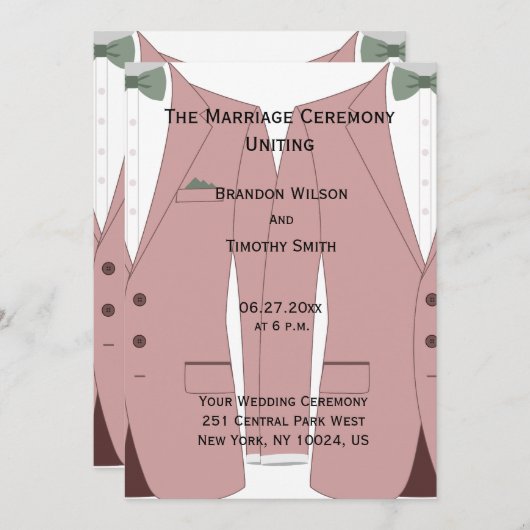 Rosa und weiße schwule Hochzeitsprogramme Programm (Vorne/Hinten)