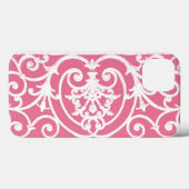 Rosa und weiße Scrollwork Case-Mate iPhone-Hülle iPhone Hülle (Rückseite (Horizontal))