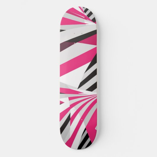 Rosa und weiße Skateboard für Mädchen (Vorderseite)