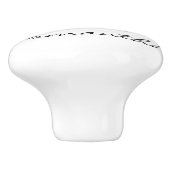 Rosa und weiße Sketchy Hearts Keramik Stift oder K Keramikknauf (Seitenansicht)