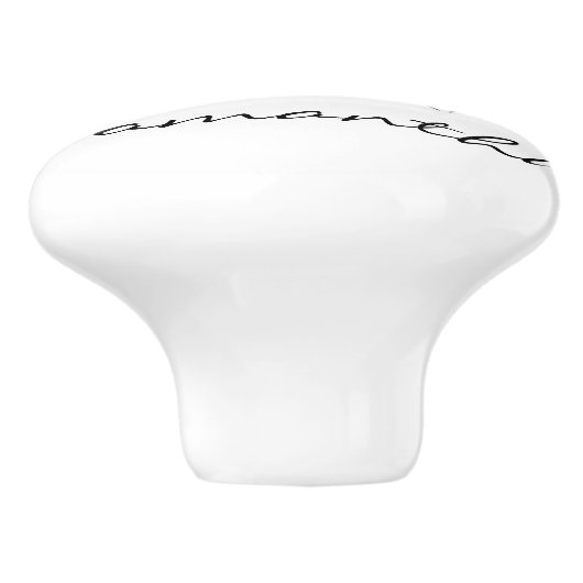 Rosa und weiße Sketchy Hearts Keramik Stift oder K Keramikknauf (Seitenansicht)