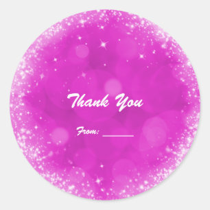 Rosa und weiße Sparkle-Imitate Glitzer Jedes Event Runder Aufkleber