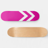Rosa und weiße Sparren-Skateboard-Plattform Skateboard (Horizontal)
