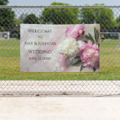 Rosa und weiße Spitzenbeine Banner (Insitu)