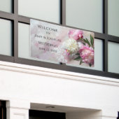 Rosa und weiße Spitzenbeine Banner (Äußeres Gebäude)