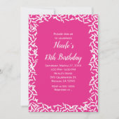 Rosa und weiße Sprinklen Niedliche Geburtstag Part Einladung (Vorderseite)