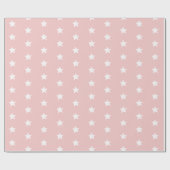 Rosa und weiße Sternchen-Vereinbarung Geschenkpapier (Flach)