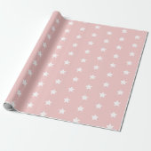 Rosa und weiße Sternchen-Vereinbarung Geschenkpapier (Ungerollt)
