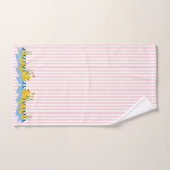 Rosa und weiße Streifen Badezimmer Handtuchhalter  Badhandtuch Set (Handtuch)