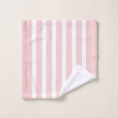 Rosa und weiße Streifen Badhandtuch Set (Waschlappen)