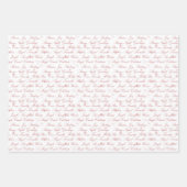 Rosa und weiße Streifen, Beeren und Grüße Geschenkpapier Set (Vorderseite 3)