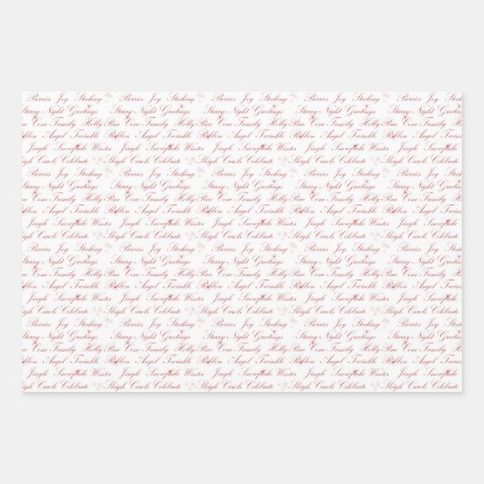 Rosa und weiße Streifen, Beeren und Grüße Geschenkpapier Set (Vorderseite 3)