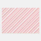 Rosa und weiße Streifen, Beeren und Grüße Geschenkpapier Set (Vorderseite)