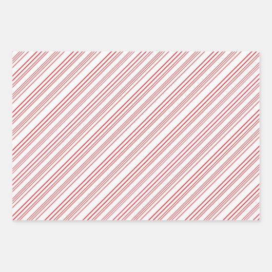 Rosa und weiße Streifen, Beeren und Grüße Geschenkpapier Set (Vorderseite)