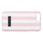 Rosa und weiße Streifen Case-Mate iPhone Hülle (Rückseite (Horizontal))