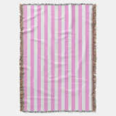 Rosa und weiße Streifen Decke (Vorderseite Vertikal)