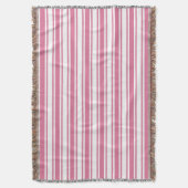 Rosa und weiße Streifen Decke (Vorderseite Vertikal)