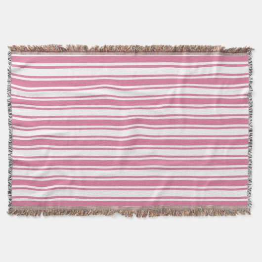 Rosa und weiße Streifen Decke (Vorderseite)