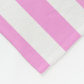 Rosa und weiße Streifen Fleecedecke (Ecke)