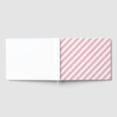 Rosa und weiße Streifen Gästebuch (Voll)