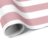 Rosa und weiße Streifen Geschenkpapier (Rolleneckpunkt)
