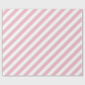 Rosa und weiße Streifen Geschenkpapier (Flach)