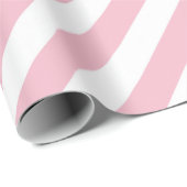 Rosa und weiße Streifen Geschenkpapier (Rolleneckpunkt)