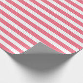 Rosa und weiße Streifen Geschenkpapier (Ecke)