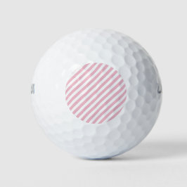 Rosa und weiße Streifen Golfball