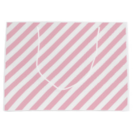 Rosa und weiße Streifen Große Geschenktüte