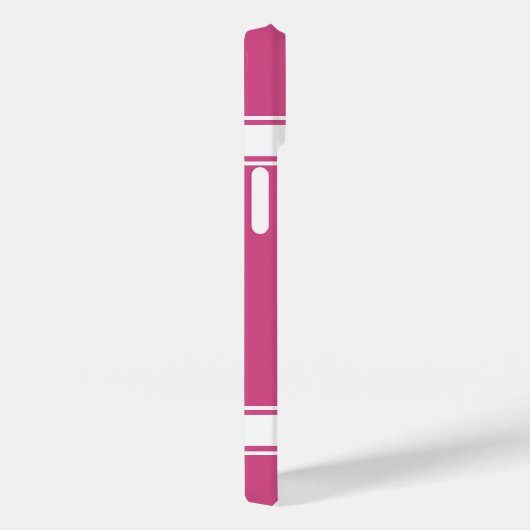 Rosa und weiße Streifen Jersey Fußball Case-Mate iPhone Hülle (Rückseite / Rechts)