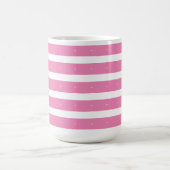 Rosa und weiße Streifen Kaffeetasse (Mittel)
